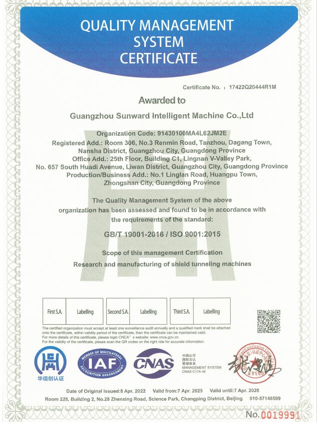 Sunward Certification Audit