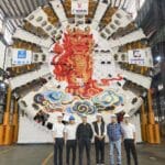 Sunward Xianxinghao ultra-large-diameter shield machine cutterhead and expert delegation group photo
